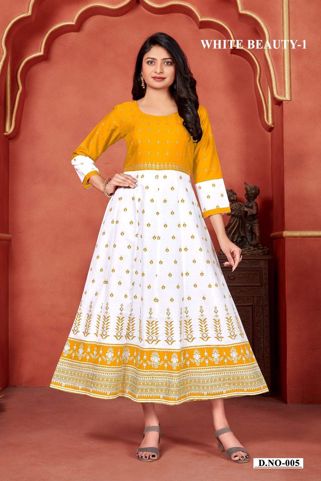 Banwery kurti WHITE BEAUTY V-1